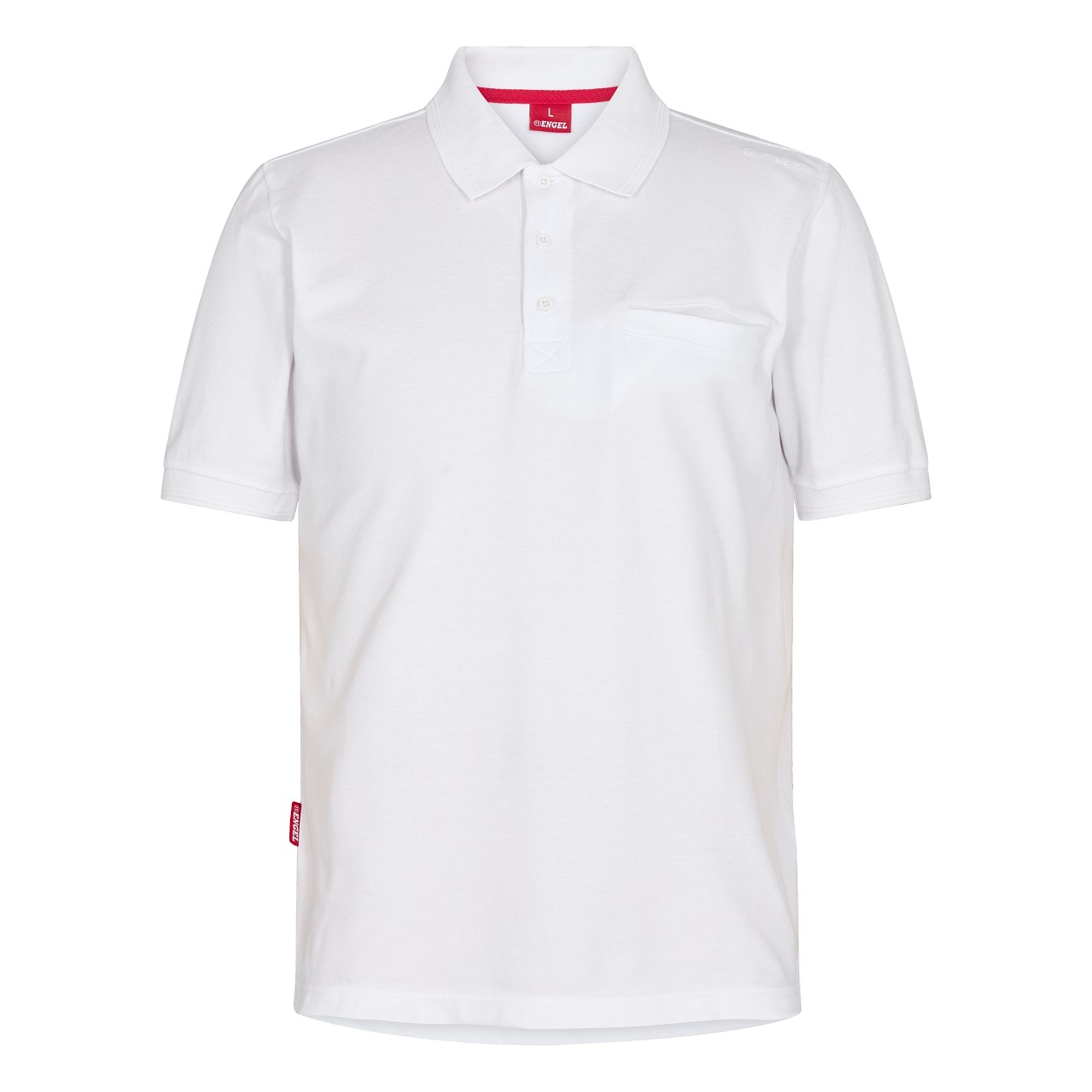 ENGEL Extend Poloshirt mit Brusttasche in Weiss, Größe XS