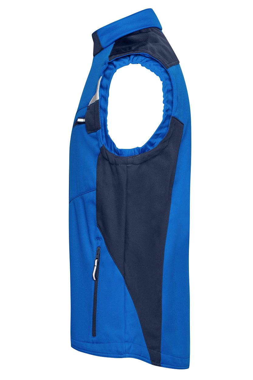Workwear Softshell Vest - STRONG - "JN845" in Royal/Navy, Größe 6XL - Daiber