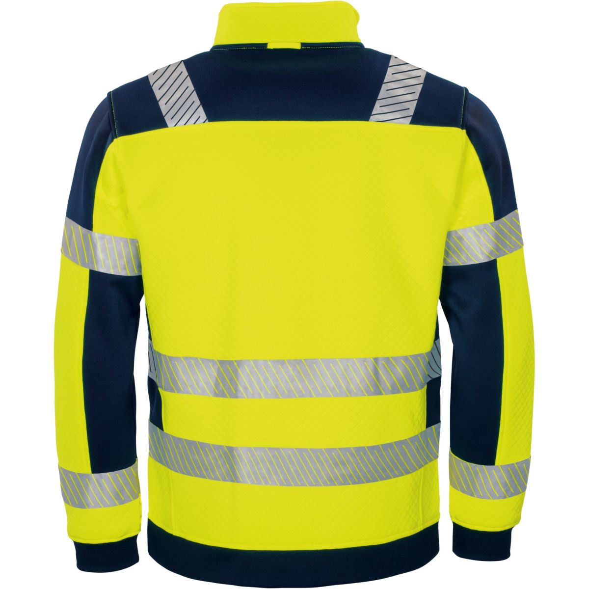 Warnschutz-Stepp-Innenjacke leuchtgelb-marine von Vizwell