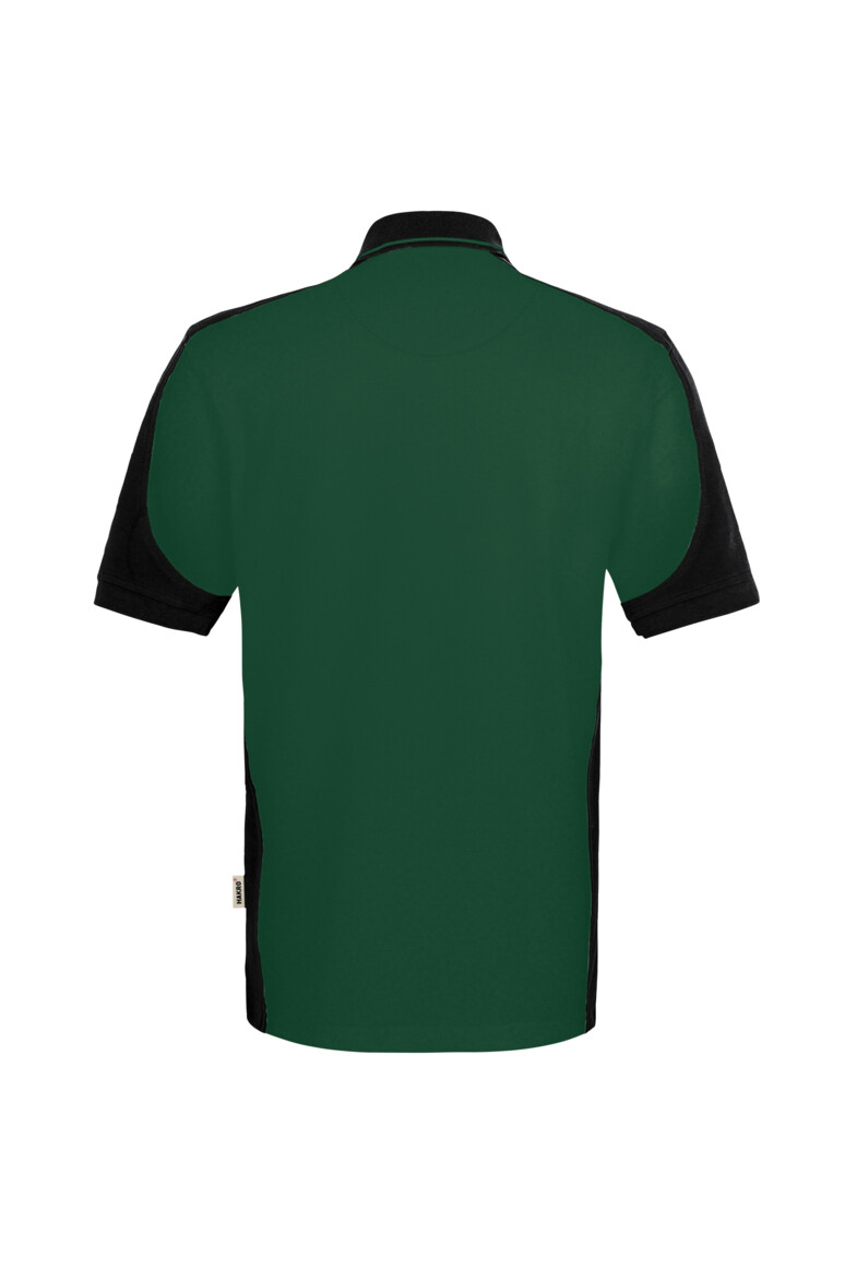 HAKRO 539 Poloshirt Contrast MIKRALINAR® ECO in Tanne/Schwarz, Größe 6XL