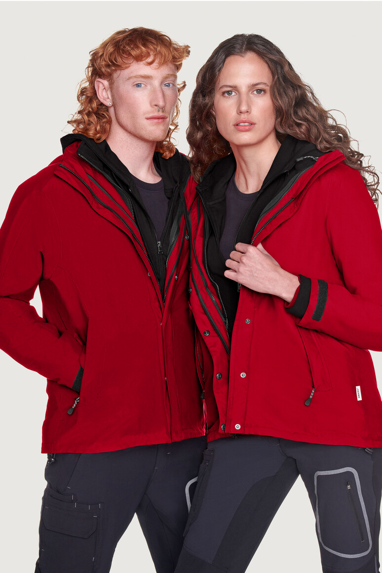 HAKRO 853 Activejacke Boston in rot, Größe M