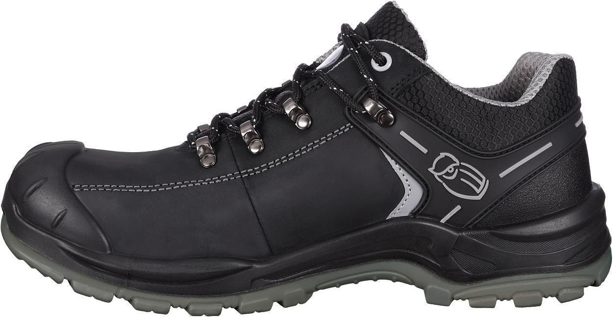 Halbschuh L3122 Leipzig in Schwarz/Grau, Gr. 48 von Leibwächter