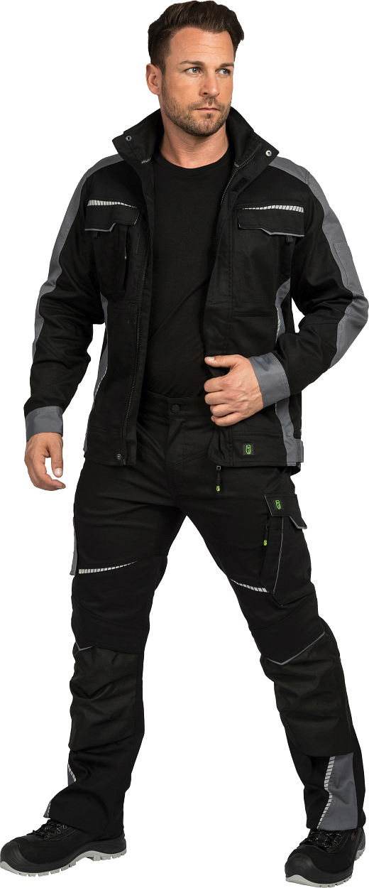 Bundjacke Flex Line Schwarz/Grau FLEXJ, Gr. 2XL von Leibwächter