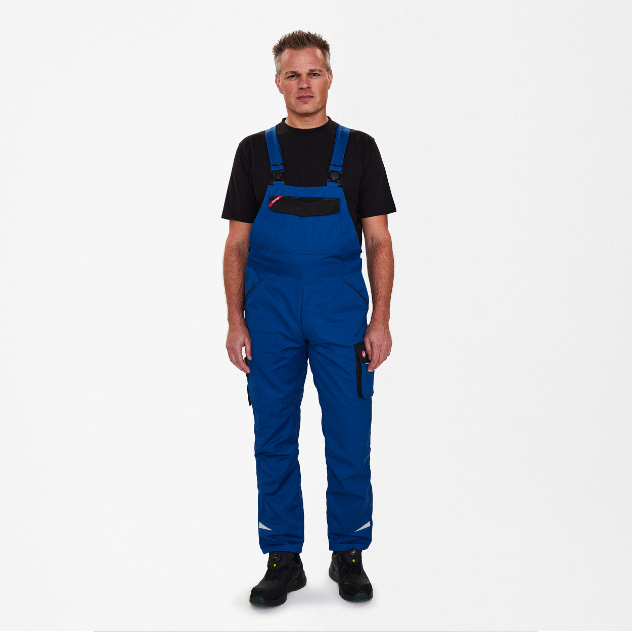 ENGEL Galaxy Light Latzhose in Surfer Blue/Schwarz, Größe 106