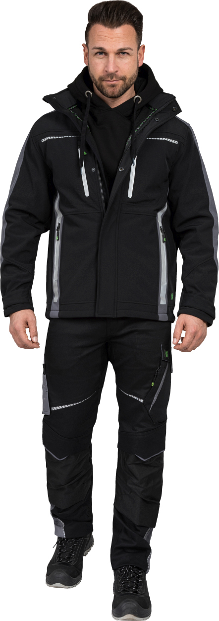 Softshelljacke Flex Line Schwarz/Grau FLEXS, Gr. 4XL von Leibwächter Softshelljacke Flex Line Schwarz/Grau FLEXS, Gr. 2XL von Leibwächter