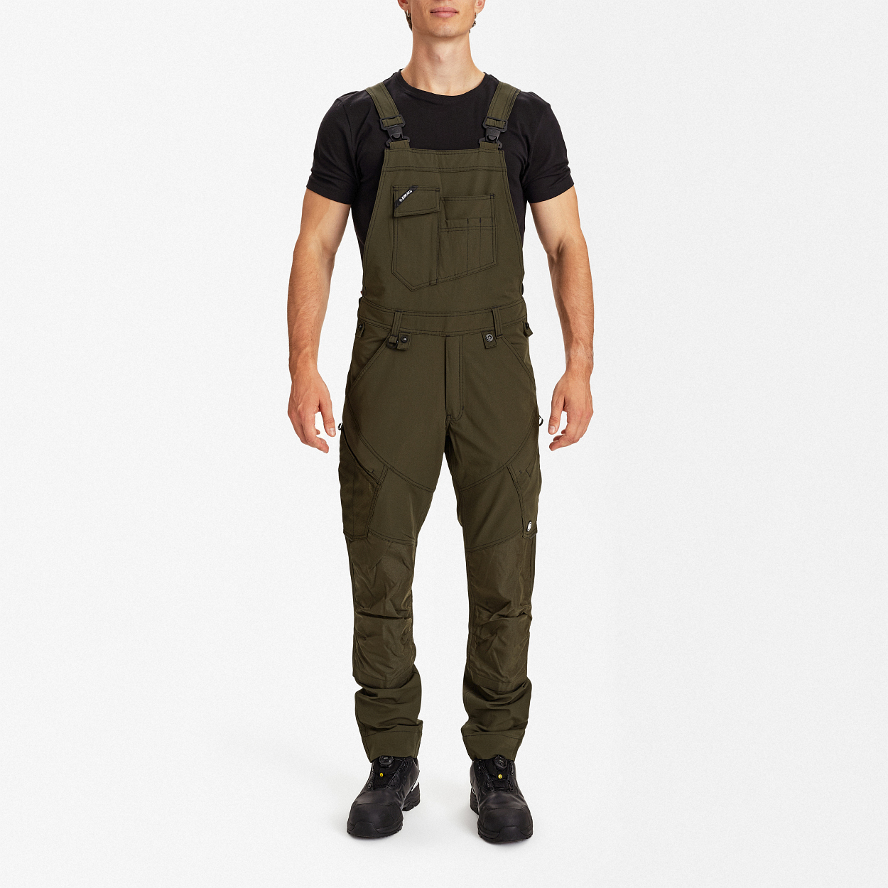 ENGEL X-treme Latzhose mit 4-Wege-Stretch in Forest Green, Größe 26