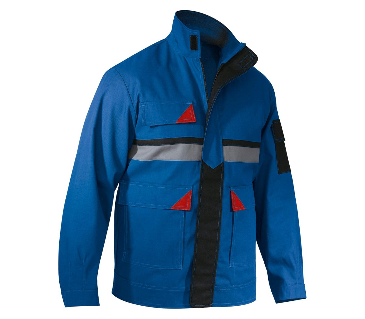 KÜBLER BRAND X PROTECT Jacke PSA 3 in kbl. Blau / Rot, Größe 28