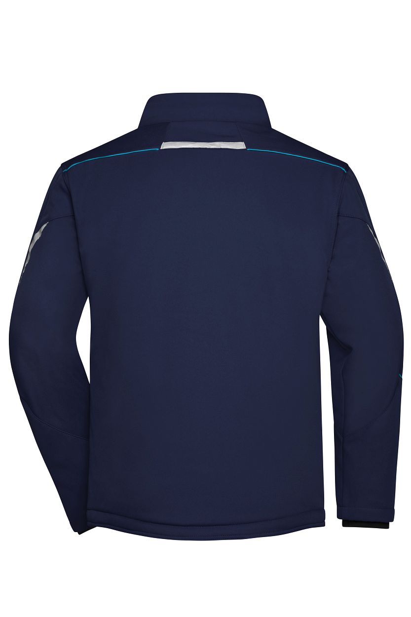 Workwear Softshell Padded Jacket - COLOR - "JN853" in Navy/Turquoise, Größe 6XL - Daiber
