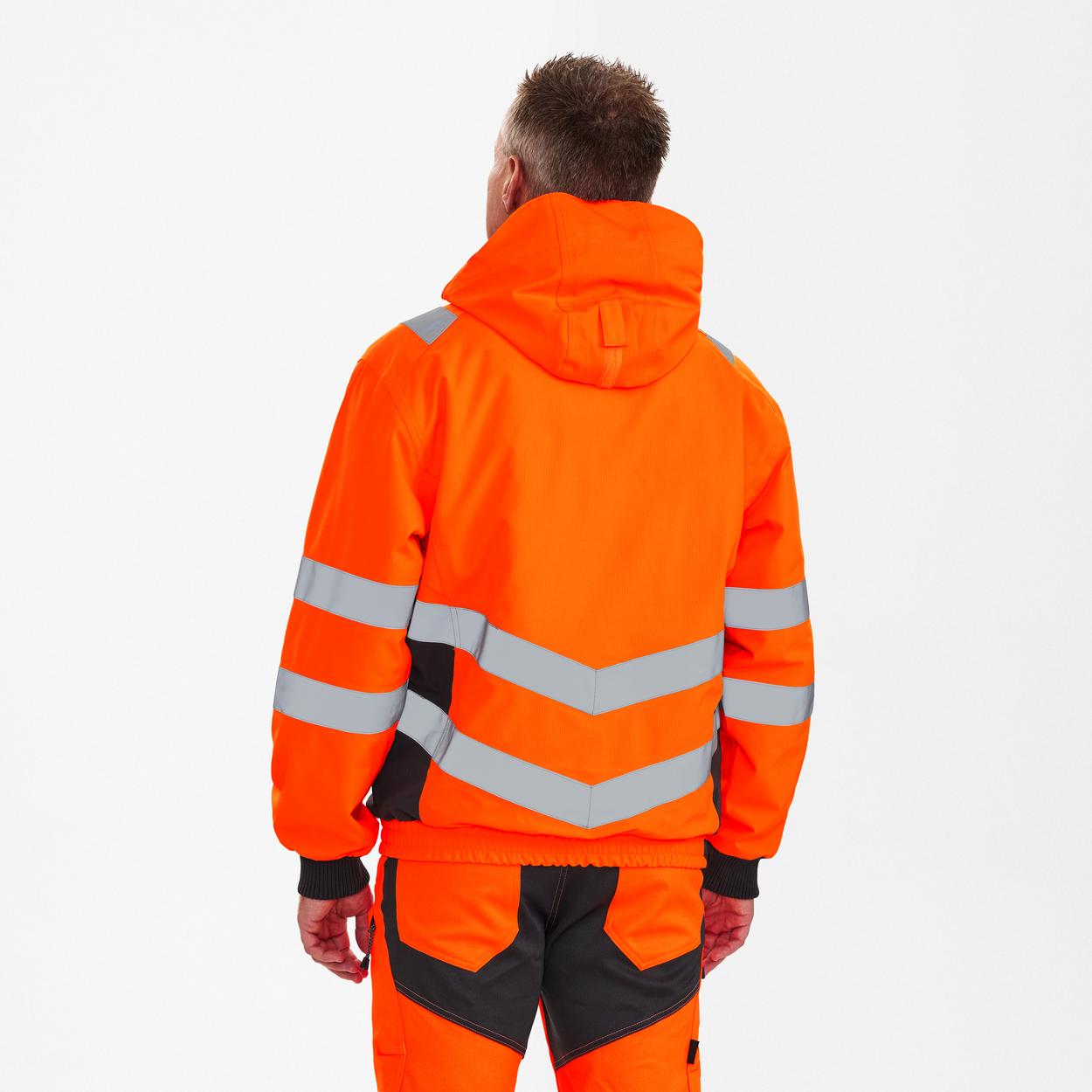 ENGEL Safety Pilotjacke in Orange/Anthrazit Grau, Größe XS