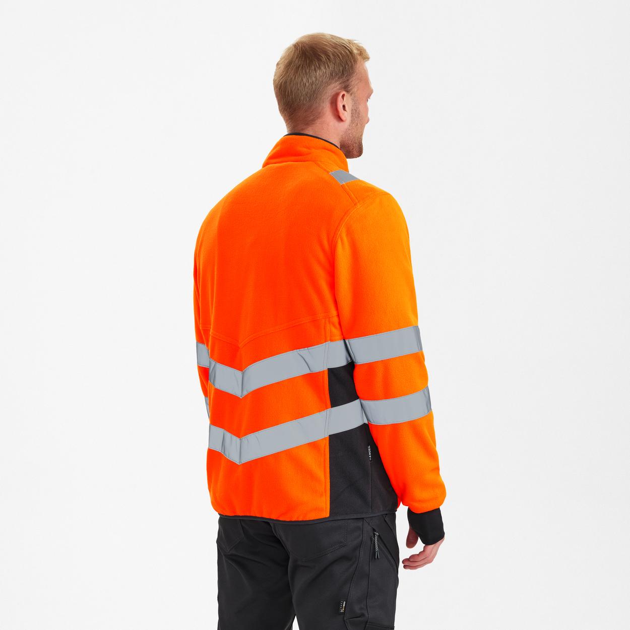 ENGEL Safety Fleecejacke in Orange/Anthrazit Grau, Größe XS