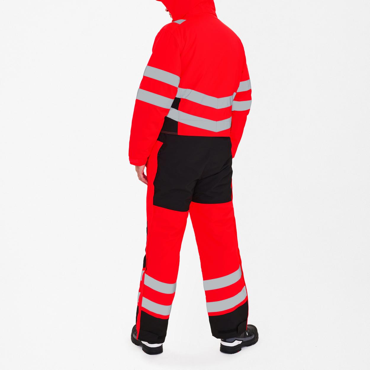 ENGEL Safety Winteroverall in Rot/Schwarz, Größe XS