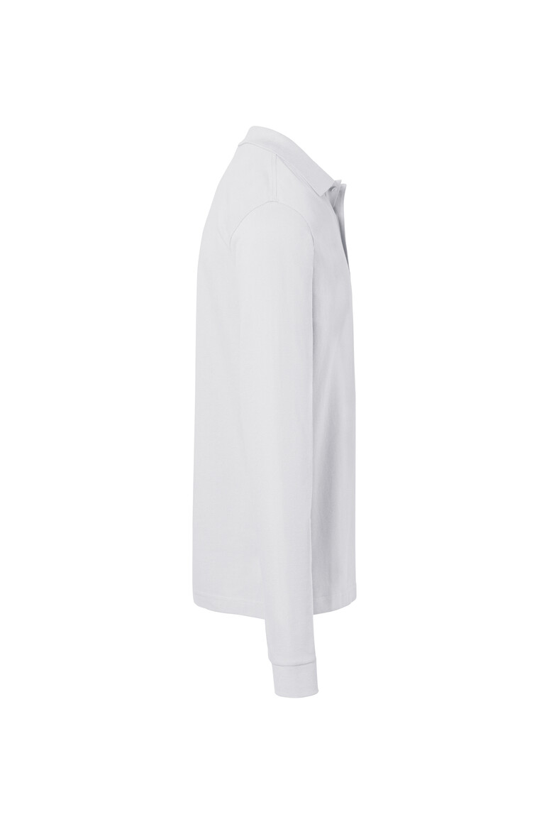 HAKRO 817 Pocket-Longsleeve-Polo MIKRALINAR® ECO in Weiß, Größe 6XL