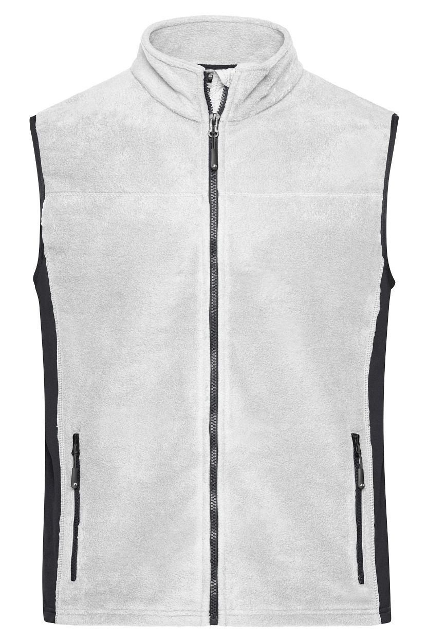 Workwear Fleece Vest - STRONG - "JN856" in White/Carbon, Größe 6XL - Daiber