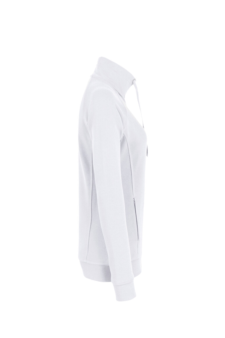 HAKRO 406 Damen Sweatjacke College in Weiß, Größe 3XL