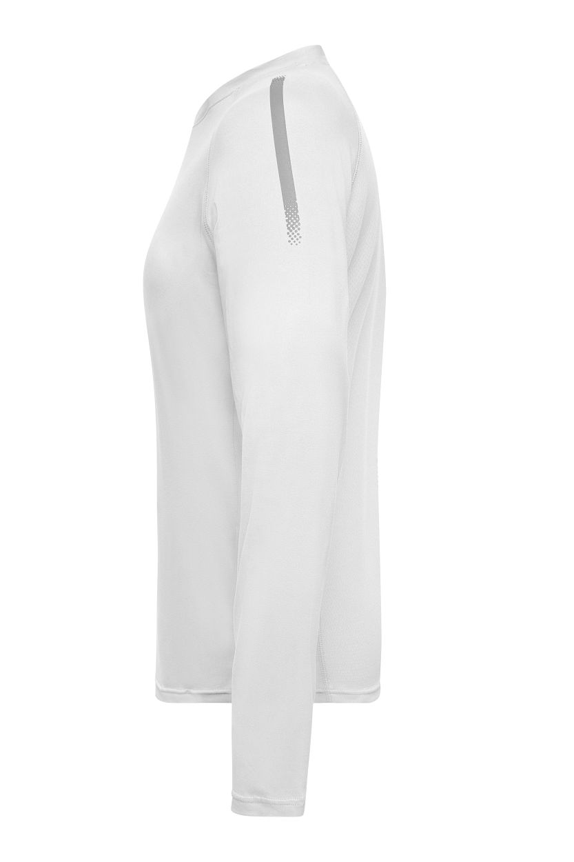 Ladies' Sports Shirt Long-Sleeved GRS "JN521" in White, Größe 2XL - Daiber