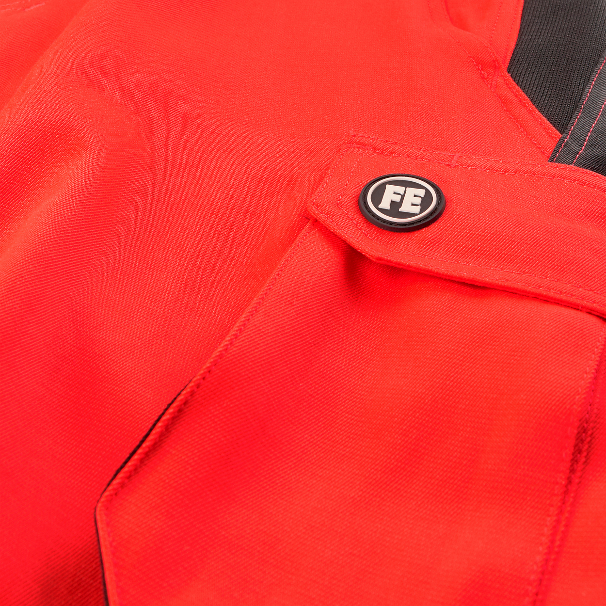 ENGEL Safety Light Latzhose in Rot/Schwarz, Größe 106