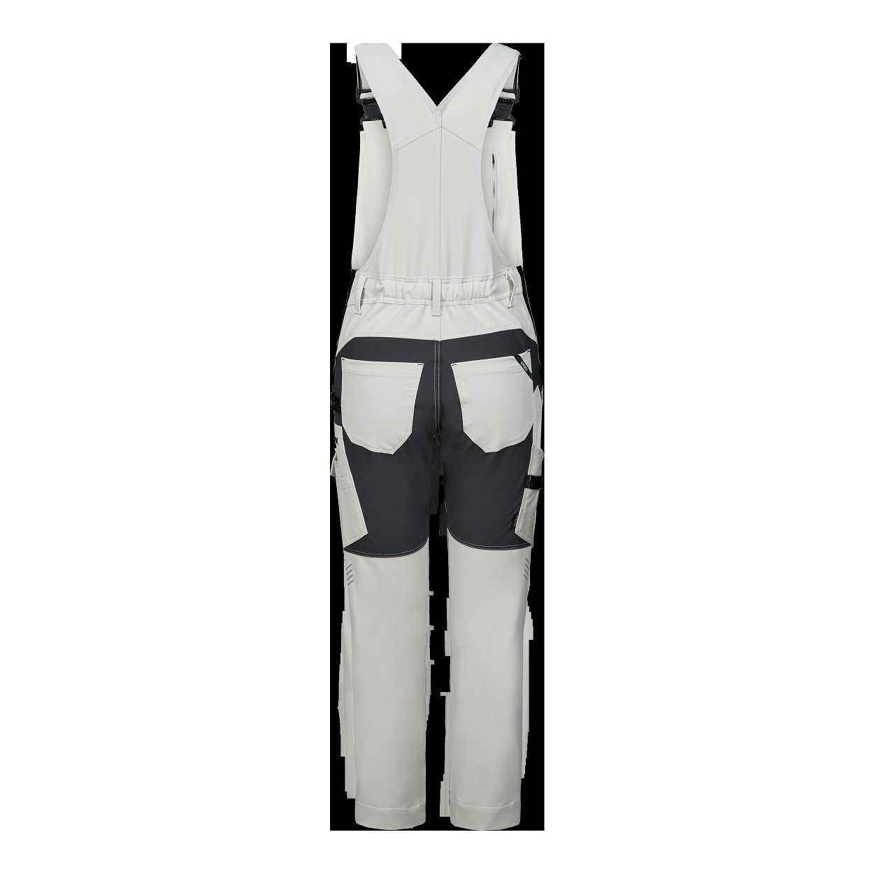 ENGEL Entire Damen Latzhose mit 4-Wege-Stretch in Bone White / Anthracite Grey, Größe 48