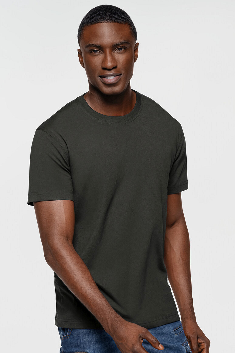 HAKRO 597 Label Free T Shirt Heavy MIKRALINAR® ECO in karbongrau, Größe 6XL