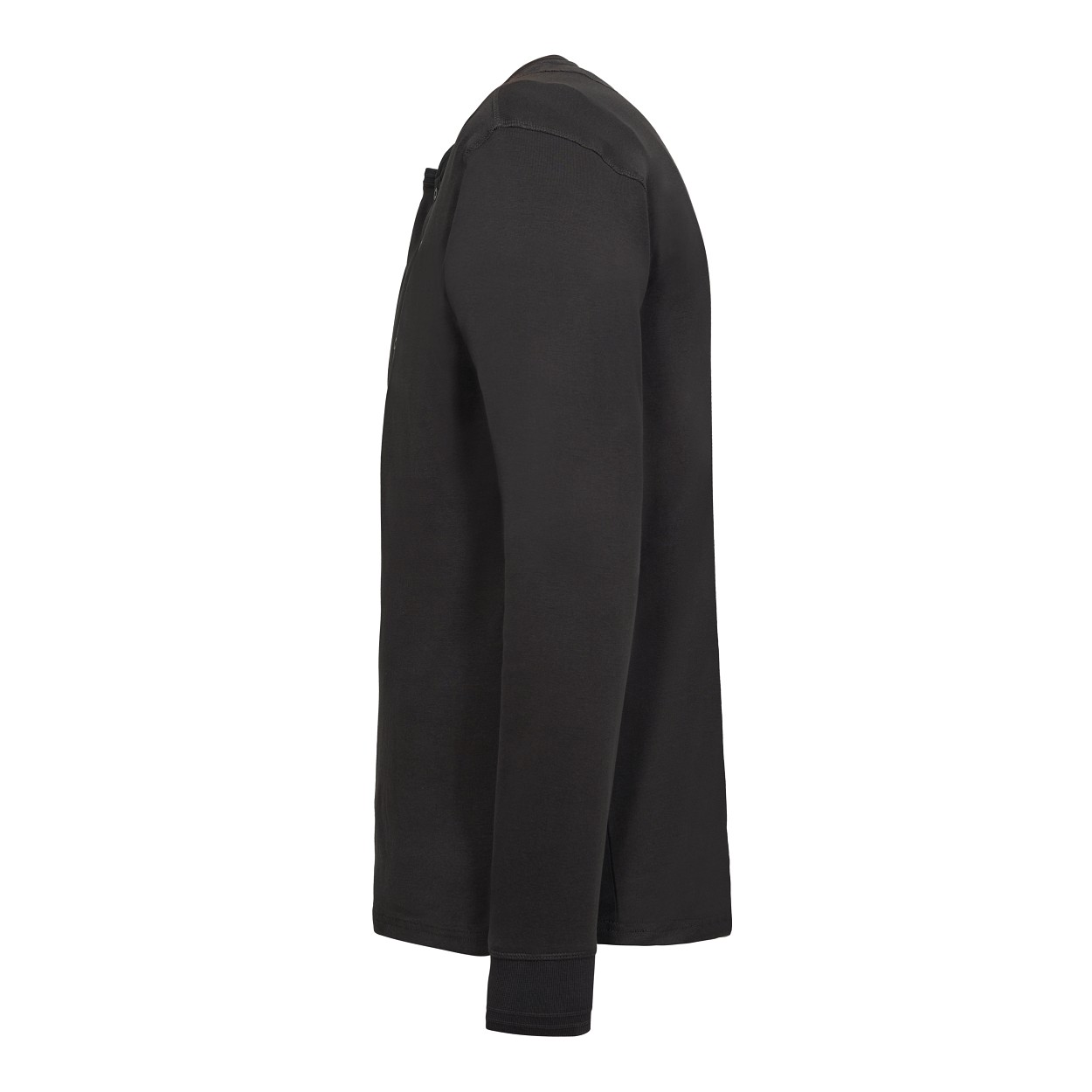 ENGEL Extend Grandad langarm-Shirt in Anthrazit Grau, Größe XS