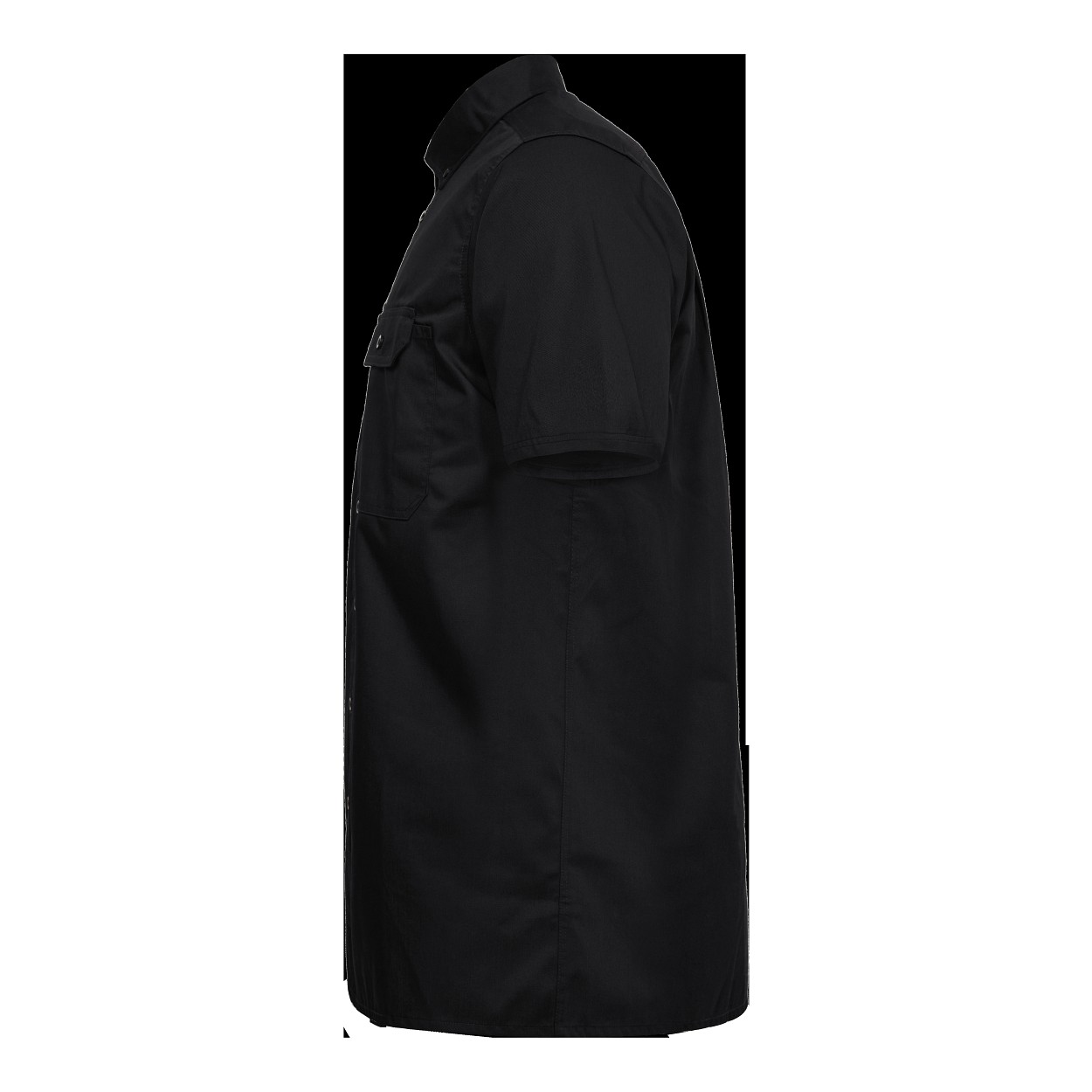 ENGEL Extend kurzärmliges Herrenhemd in Schwarz, Größe 47/48