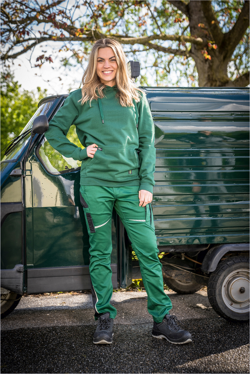 Hoodie "Toni" Flex Line Grün FLEXQ, Gr. 2XL von Leibwächter