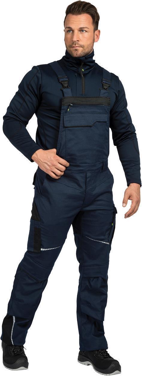 Latzhose FLEXL30 Flex Line in Marine/Schwarz, Gr. 72 von Leibwächter