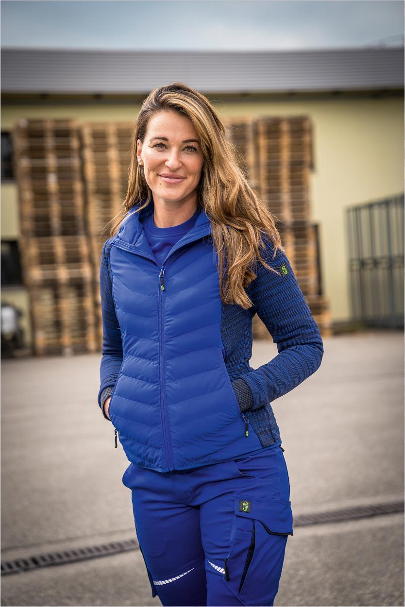 Damen-Hybridjacke CADHYJ00 Casual Line in Kornblau, Gr. 52 von Leibwächter