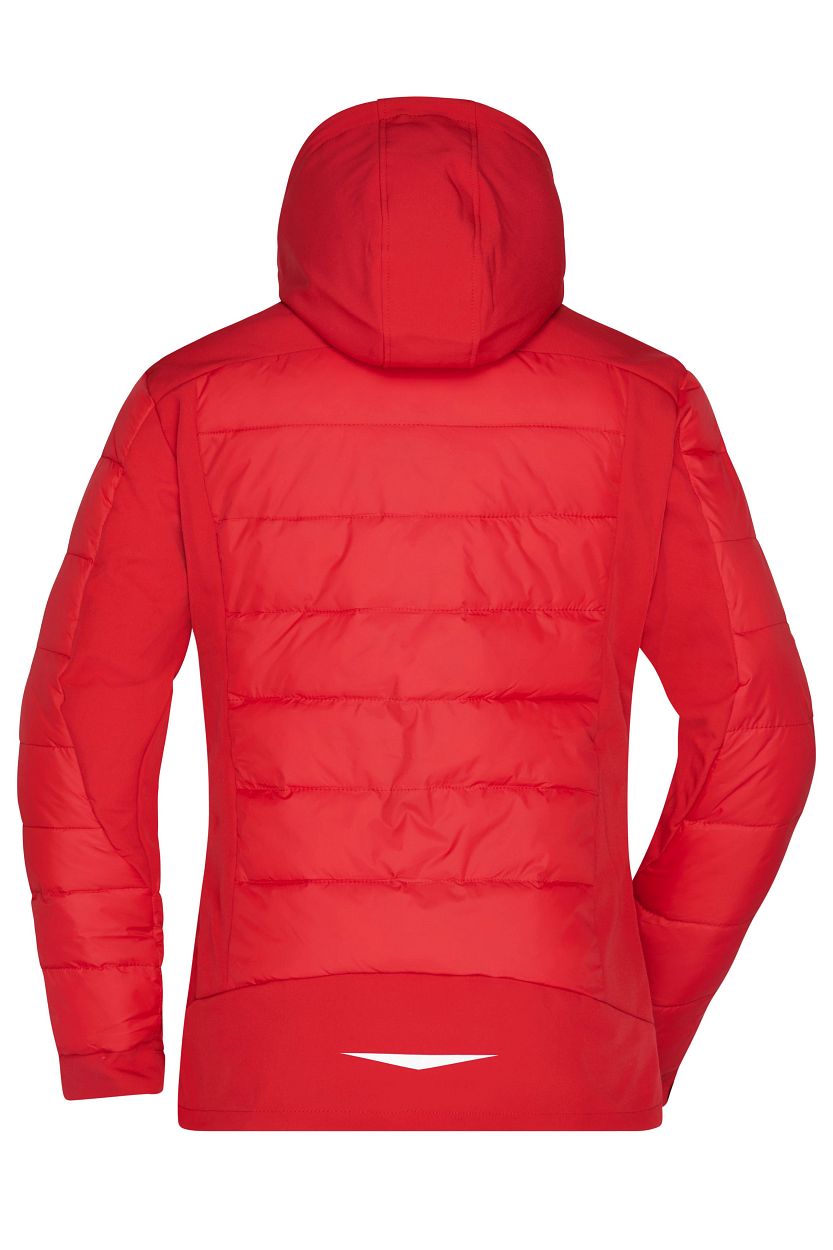 Ladies' Outdoor Hybrid Jacket "JN1049" in Red, Größe 2XL - Daiber
