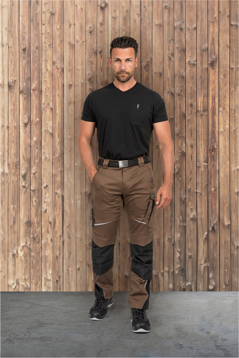 T-Shirt V-Neck Uwe FLEXT05 Flex Line in Schwarz, Gr. XS von Leibwächter