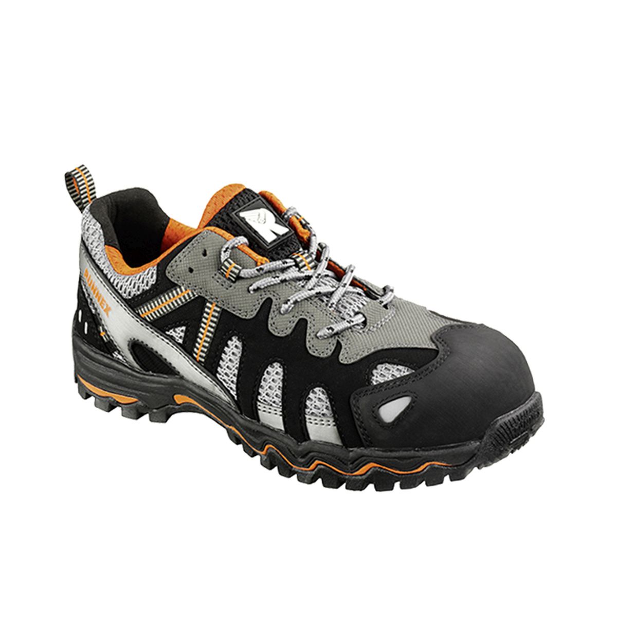 RUNNEX® S1-Sicherheitshalbschuhe LightStar in Schwarz / Grau / Orange, Gr. 41