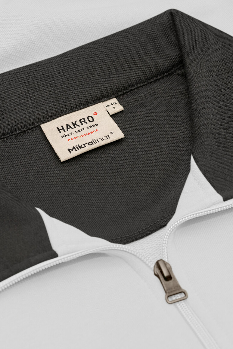 HAKRO 476 Zip-Sweatshirt Contrast MIKRALINAR®
