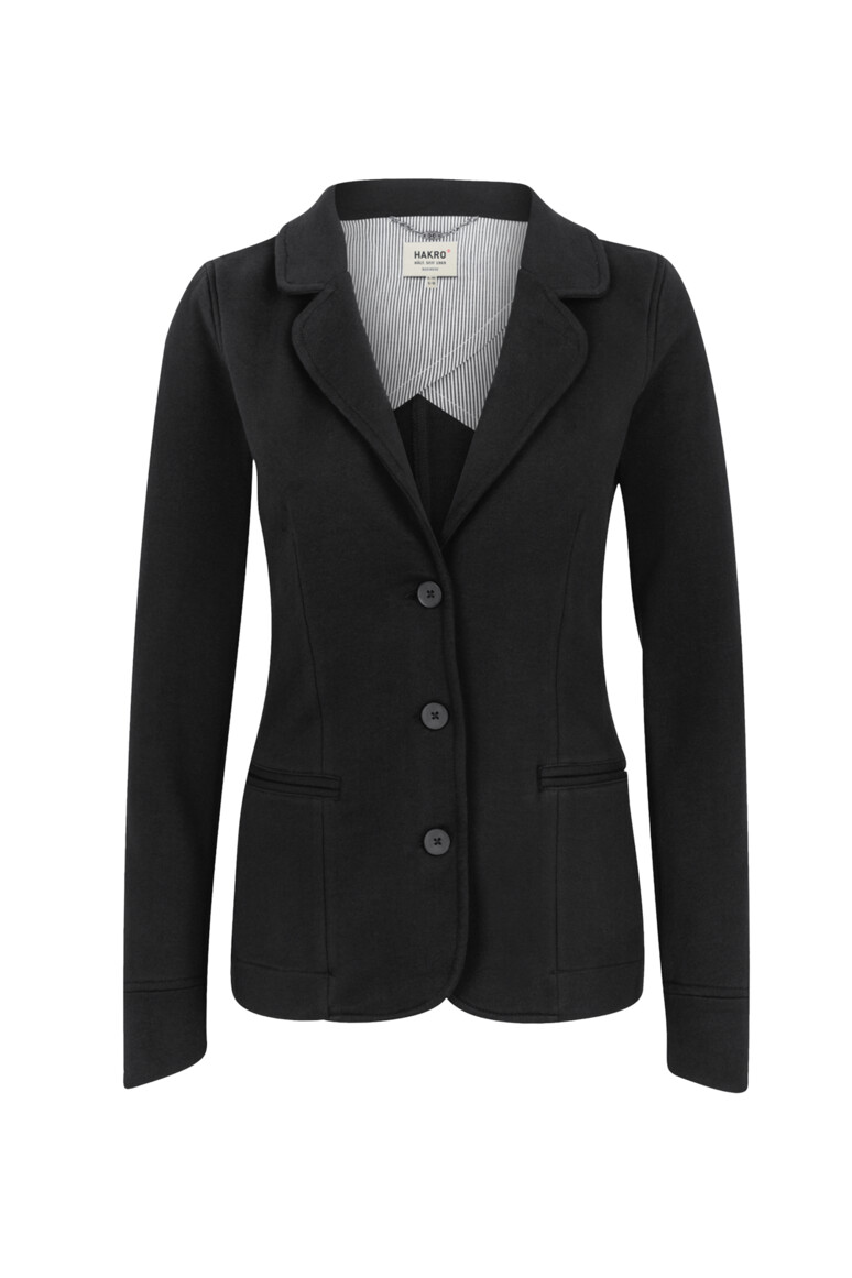 HAKRO 260 Damen Sweatblazer Premium in Schwarz, Größe 3XL