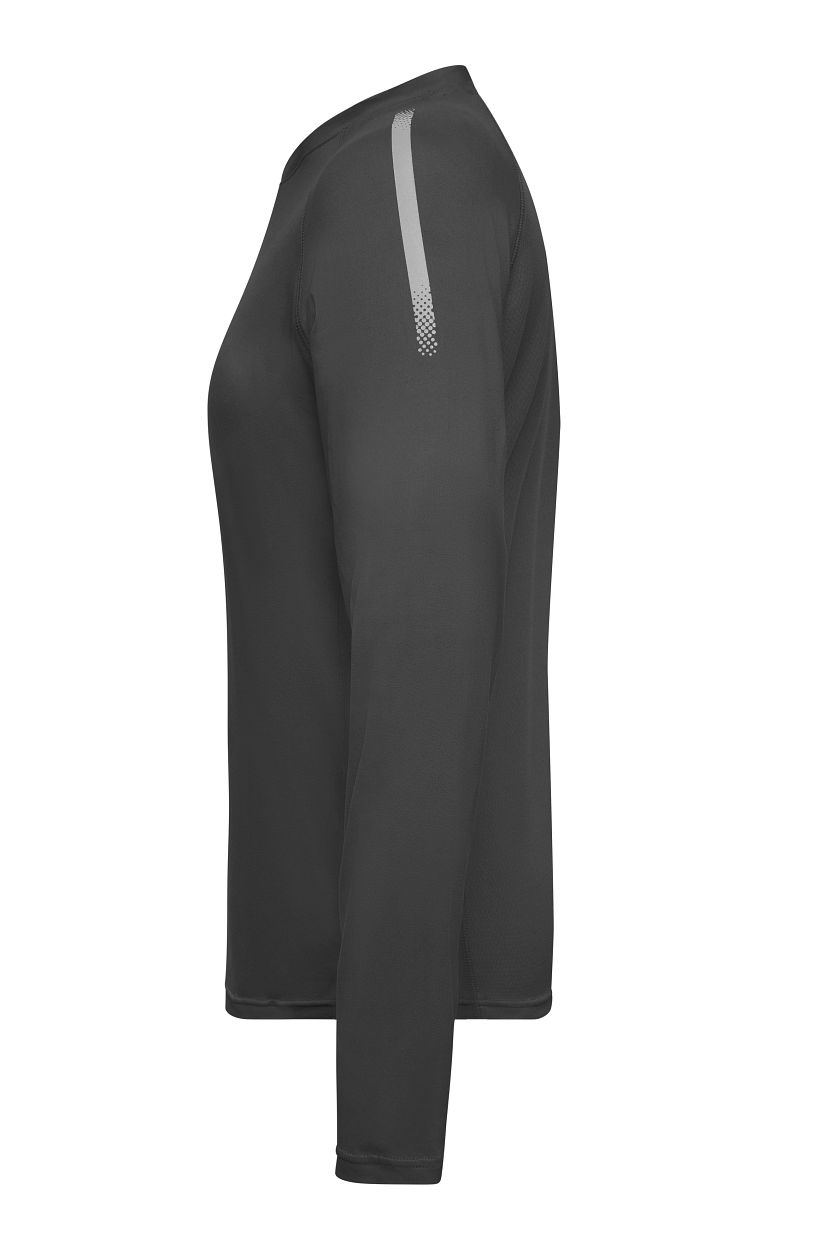 Ladies' Sports Shirt Long-Sleeved GRS "JN521" in Titan, Größe 2XL - Daiber