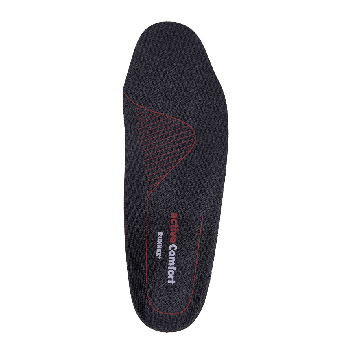 RUNNEX®Semi-orthopädische Einlegesohle activeComfort high in Schwarz / Rot, Gr. 52