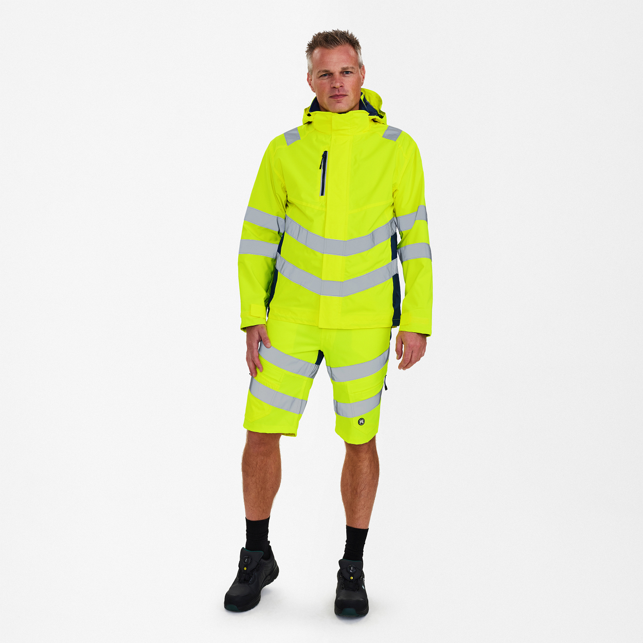 ENGEL Safety Shelljacke in Gelb/Blue Ink, Größe 3XL