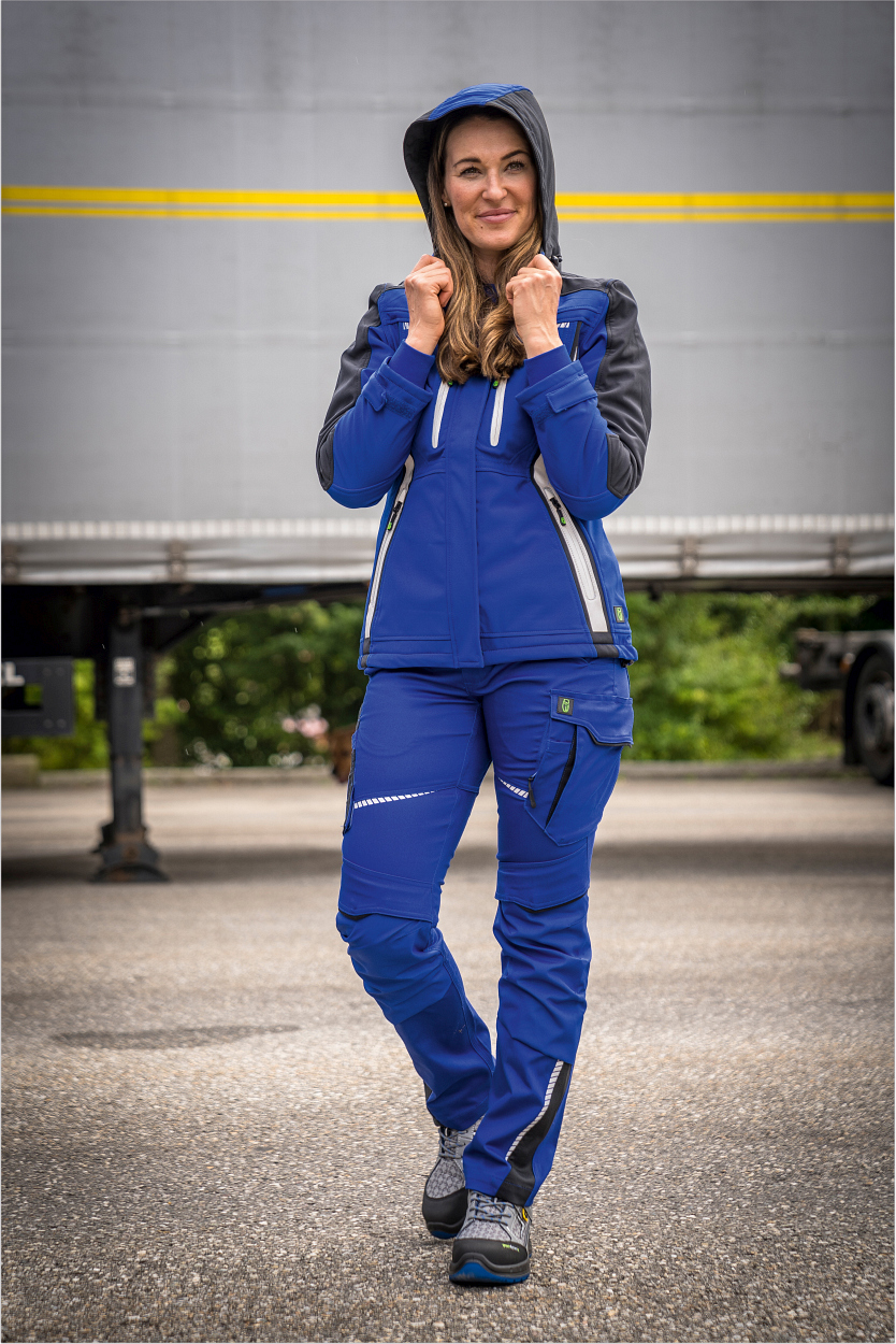 Damen-Bundhose Flex Line Kornblau/Schwarz FLXDH, Gr. 34 von Leibwächter Damen Shorts Flex Line Kornblau/Schwarz FLXDK, Gr. 52 von Leibwächter