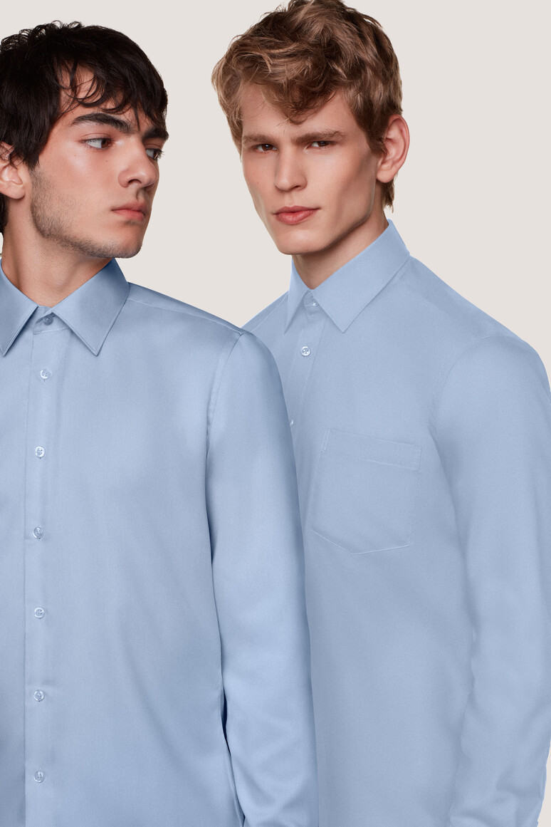 HAKRO 108 Hemd Business Comfort in himmelblau, Größe 6XL