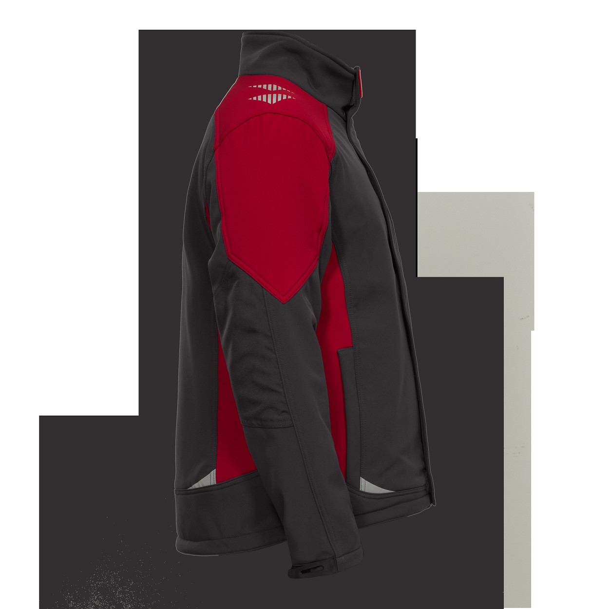 ENGEL Galaxy Softshelljacke in Anthrazit Grau/Tomato Red, Größe XS