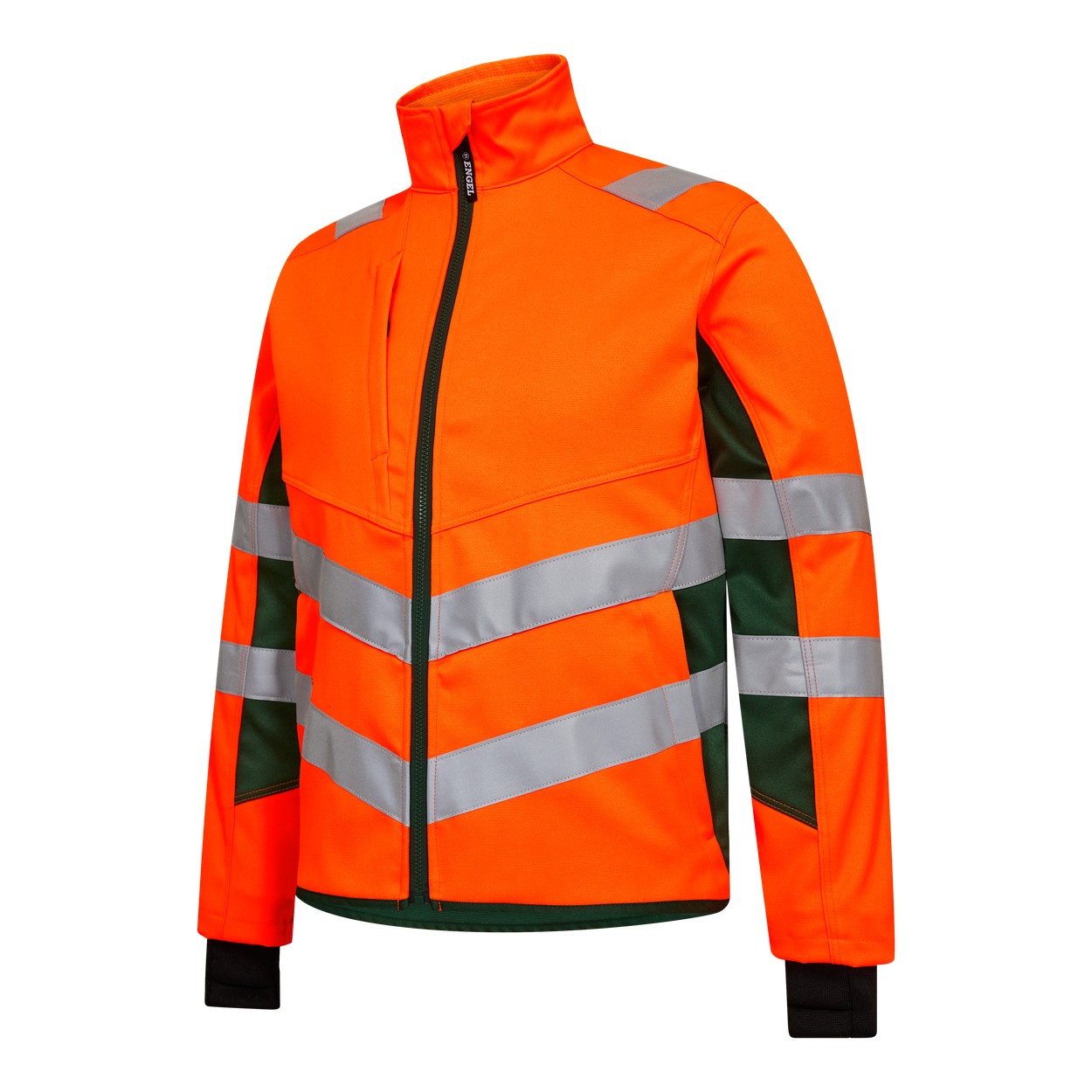 ENGEL Safety Arbeitsjacke mit 2-Wege-Stretch in Orange/Grün, Größe XS