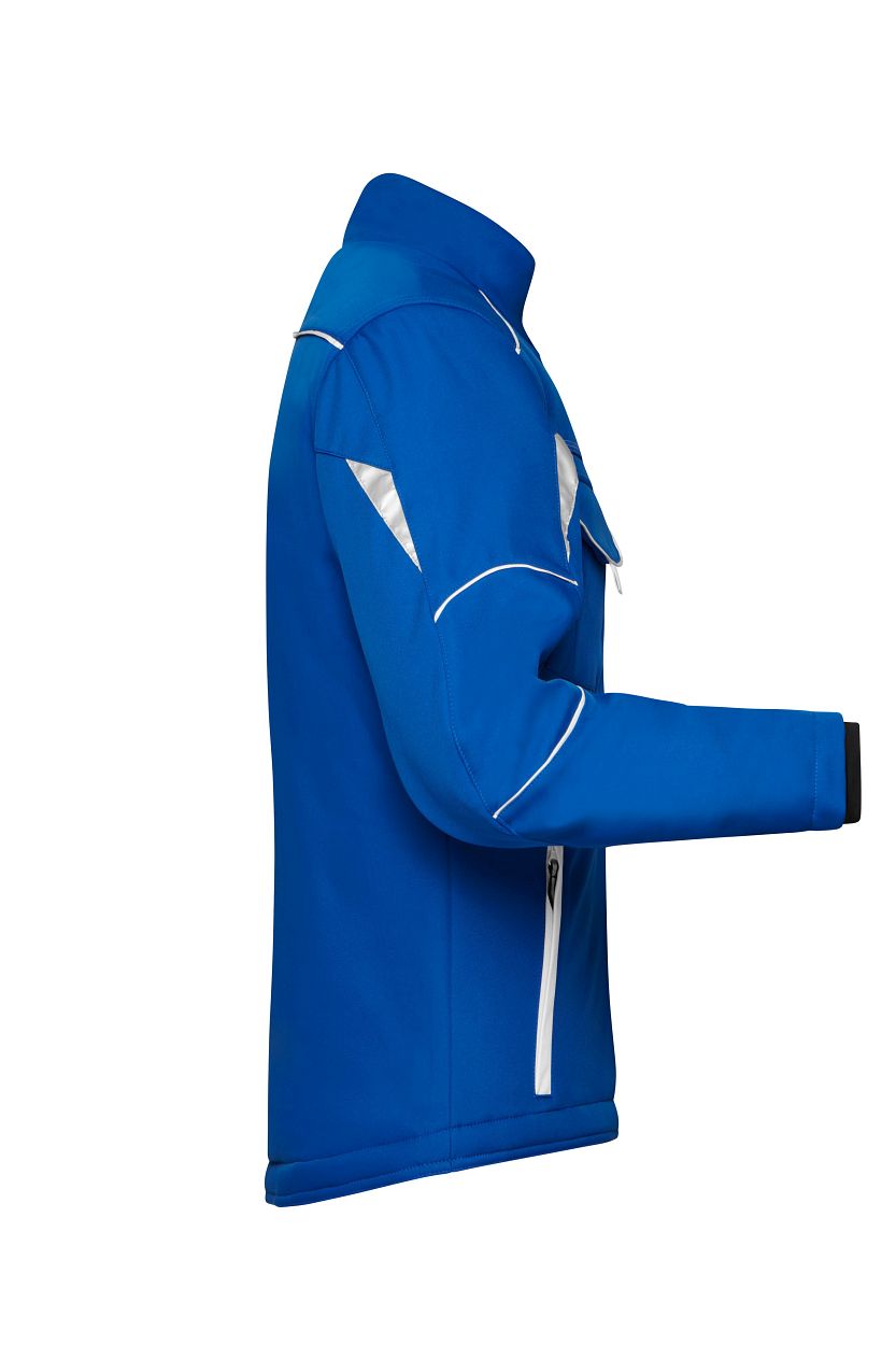 Workwear Softshell Padded Jacket - COLOR - "JN853" in Royal/White, Größe 6XL - Daiber