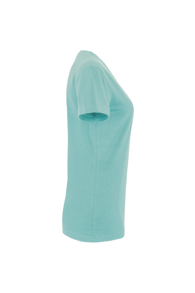 HAKRO 181 Damen V-Shirt MIKRALINAR® in Eisgrün, Größe 6XL