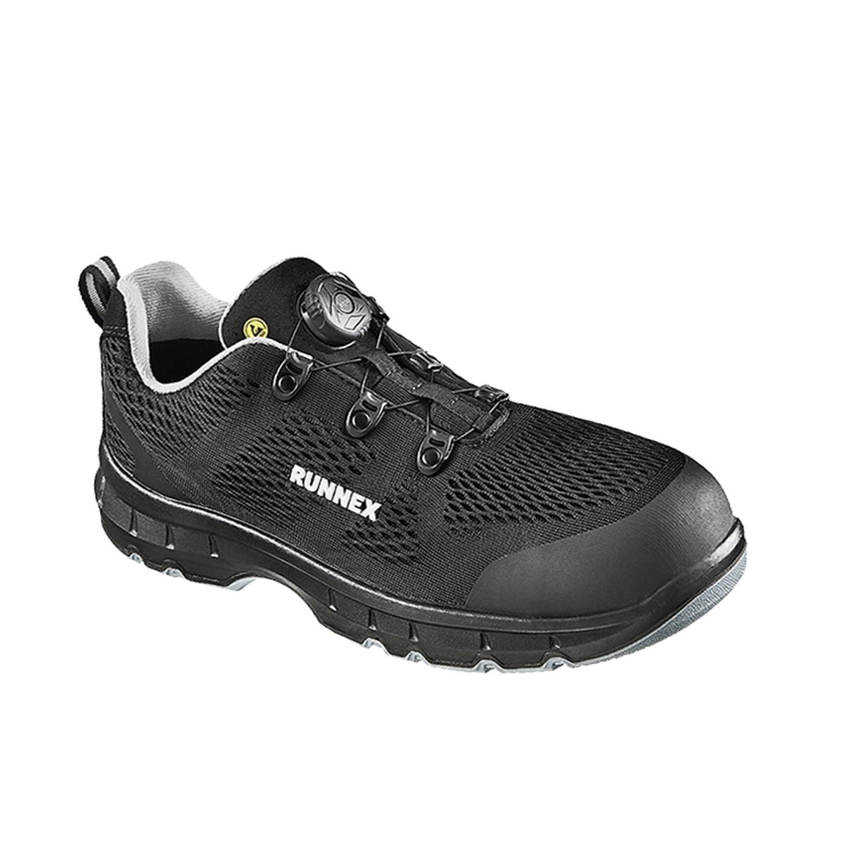 RUNNEX® S1PS-ESD-Sicherheitshalbschuhe atop FlexStar in Schwarz / Grau, Gr. 48