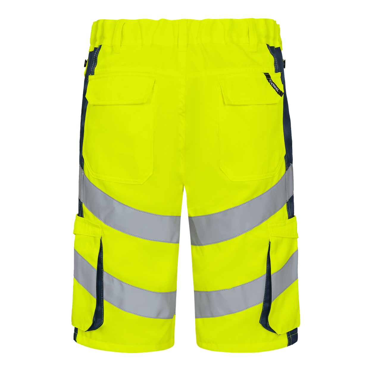 ENGEL Safety Light Arbeitsshorts in Gelb/Blue Ink, Größe 54