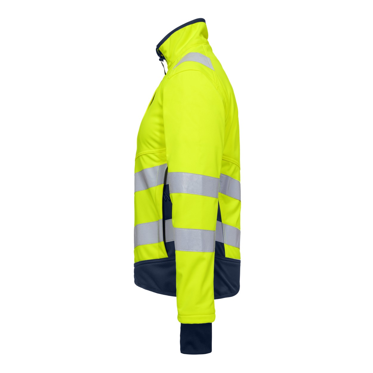 ENGEL Safety Damen Softshelljacke in Gelb/Blue Ink, Größe XS