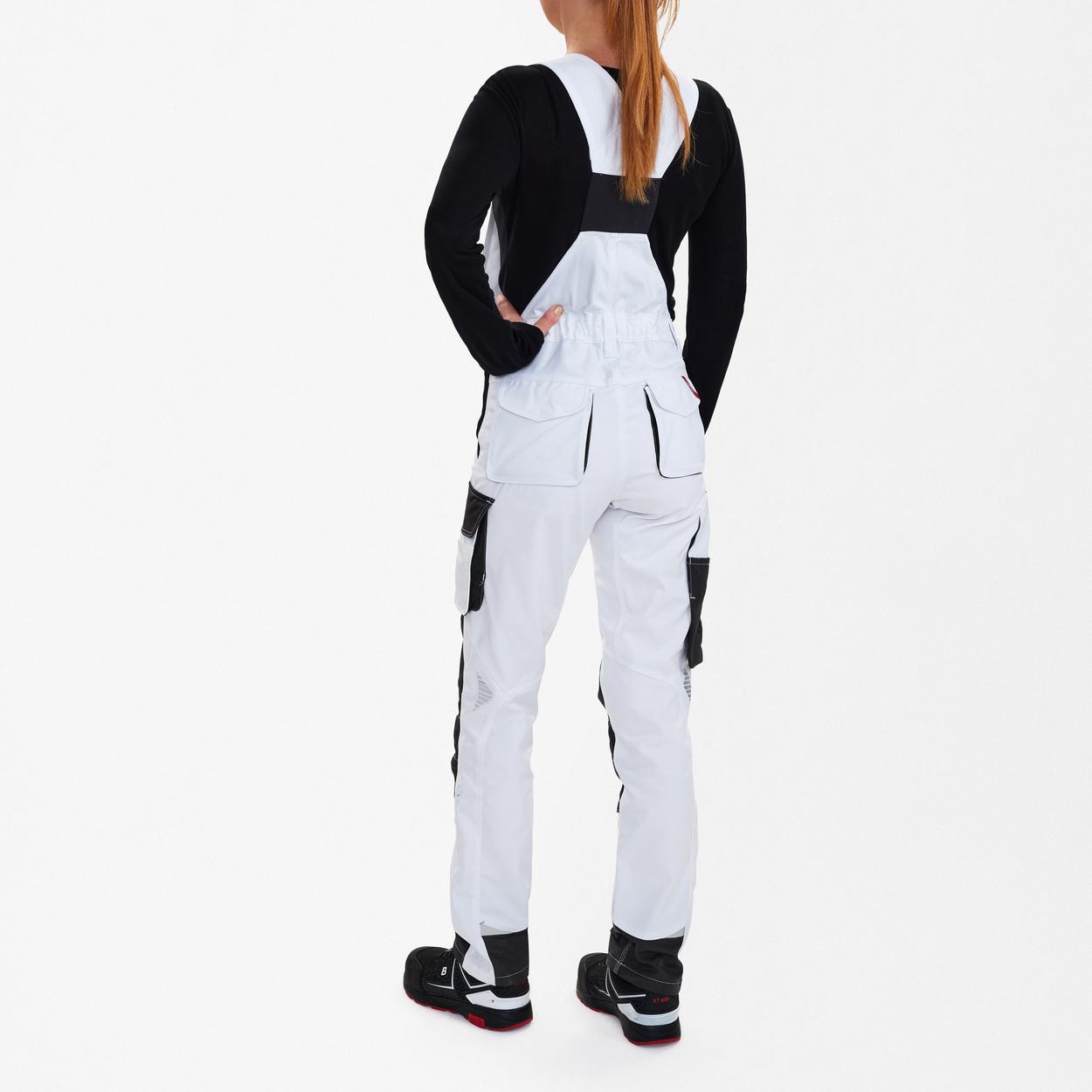 ENGEL Galaxy Damen Latzhose in Weiss/Anthrazit Grau, Größe 48