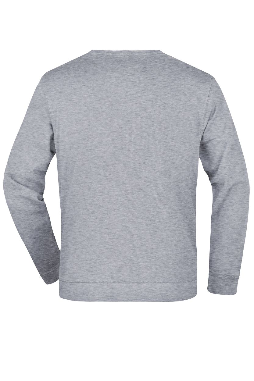 Basic Sweat "JN057" in Grey-Heather, Größe 3XL - Daiber