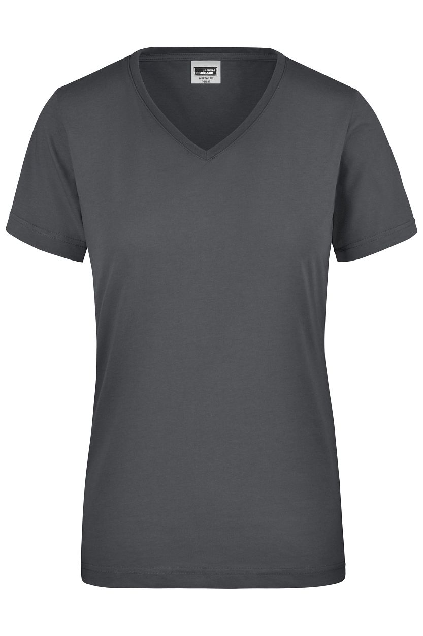 Ladies' Workwear T-Shirt "JN837" in Carbon, Größe 4XL - Daiber
