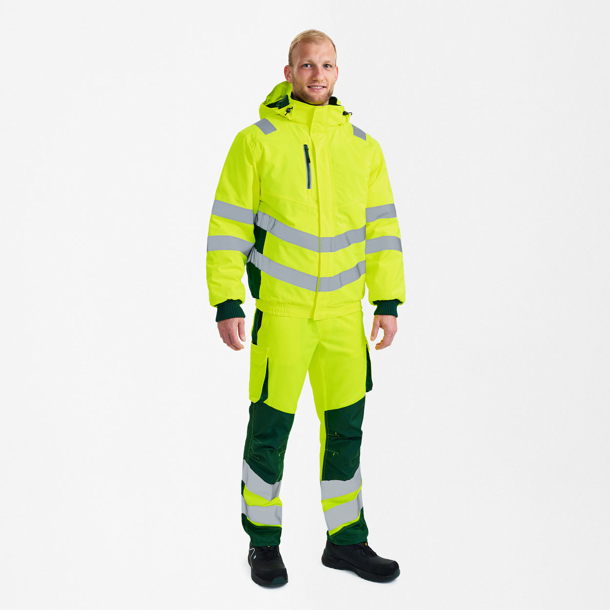 ENGEL Safety Pilotjacke in Gelb/Grün, Größe XS