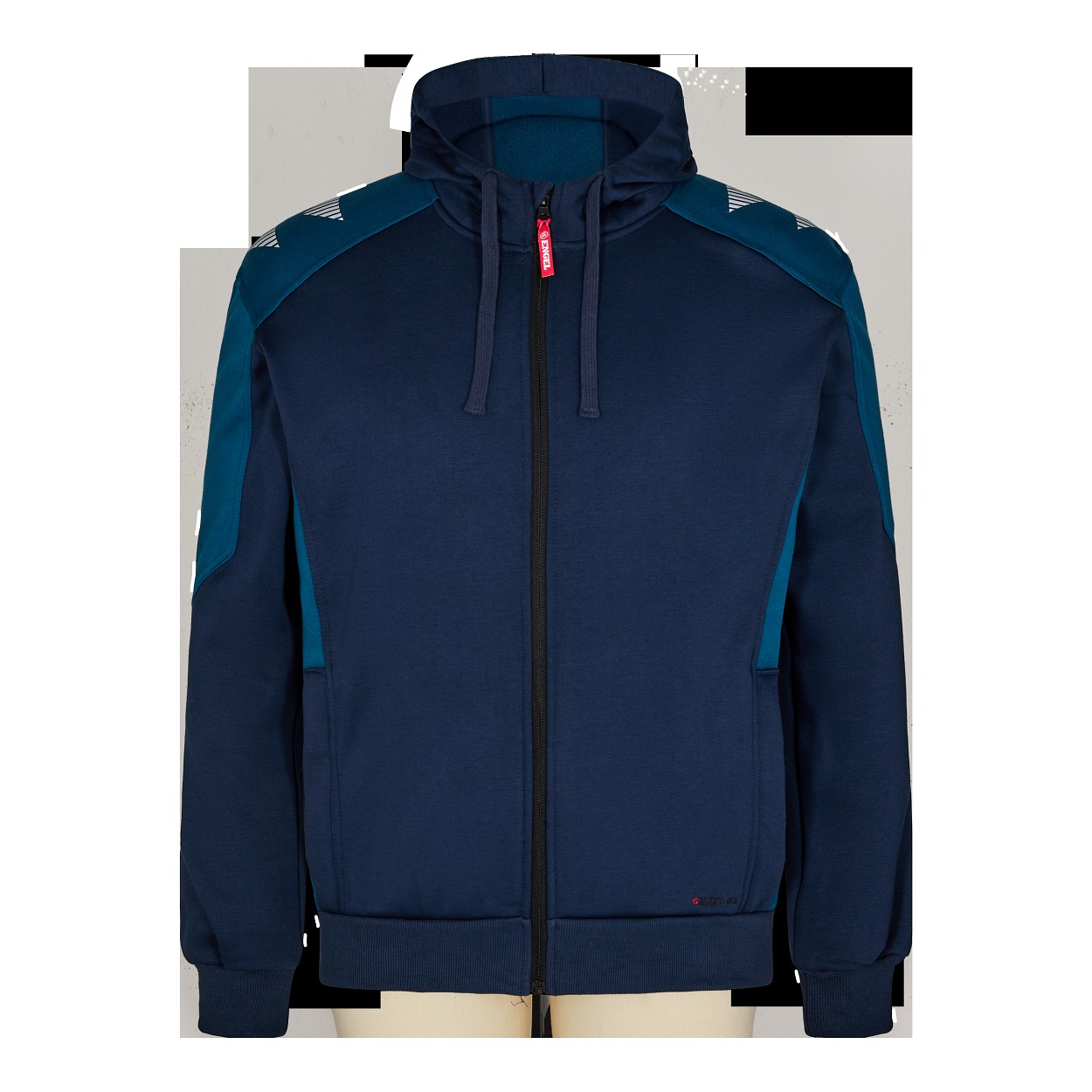 ENGEL Galaxy Sweatcardigan mit Kapuze in Blue Ink/Dark Petrol, Größe XS