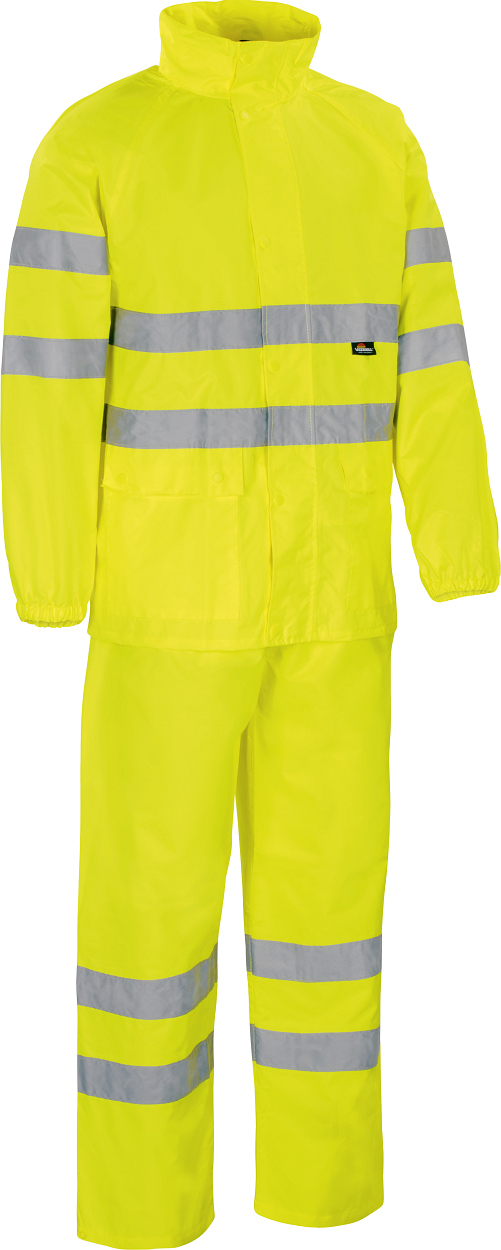 Warnschutz-Regenanzug leuchtgelb in Gr. 3XL von Vizwell Warnschutz-Regenanzug leuchtgelb in Gr. XXL von Vizwell
